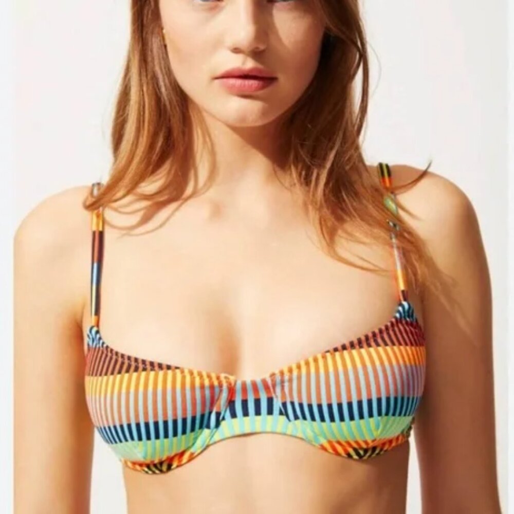 Solid and Striped THE GINGER TOP  Quantity: S / Technicolor Mosaic Like New
